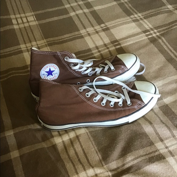 Converse Other - CONVERSE Barely-worn brown High Tops Size 9